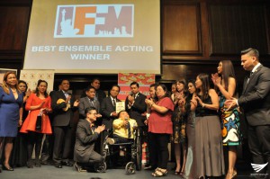 INCinema’s “Walang Take Two” (No Second Take) bags the “Best Ensemble Acting” award at the International Film Festival Manhattan 2016. ( Eagle News Service)
